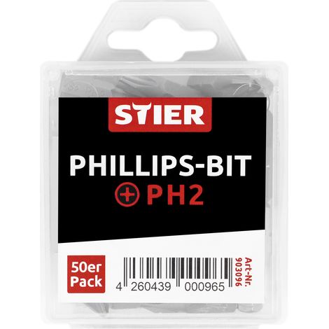 STIER Phillips-Bit-Großpackung PH2 50 Stk (1/4)