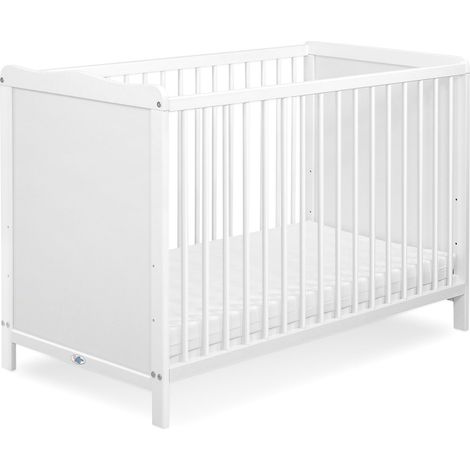Cuna de madera Matteo blanca 120x60cm con frente completo