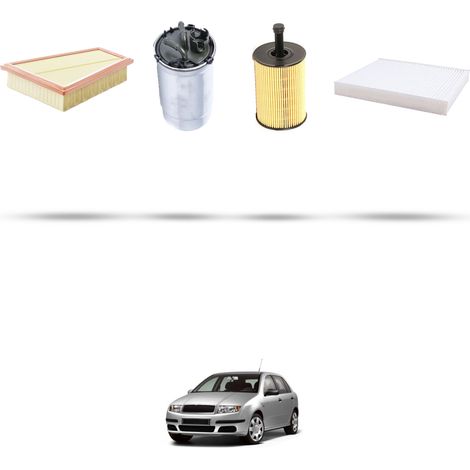 Kit tagliando 4 filtri compatibile con Skoda Fabia I (6Y2,6Y3,6Y5 ) 1.9 SDI 47kw dal 1999 (1/5)