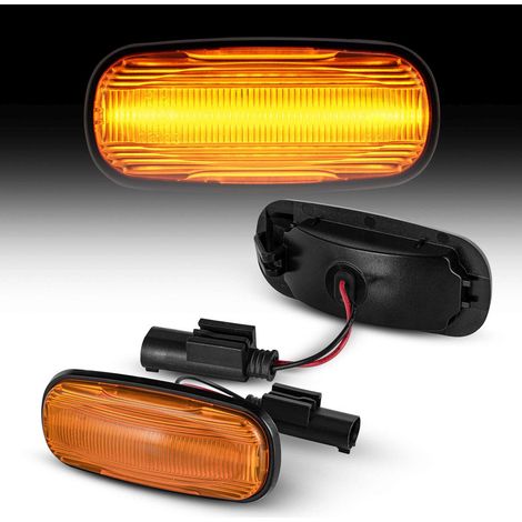 KIT 2 INDICATORI DI DIREZIONE LATERALI A LED COMPATIBILE CON LAND ROVER Discovery 2  Freelander 1  Defender  VETRO GIALLO (1/5)
