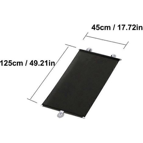 Pare-soleil rétractable pour voiture, protection solaire pour pare-brise avant, rideaux pare-soleil intérieurs, accessoires de protection 45 x 125 cm (1/5)