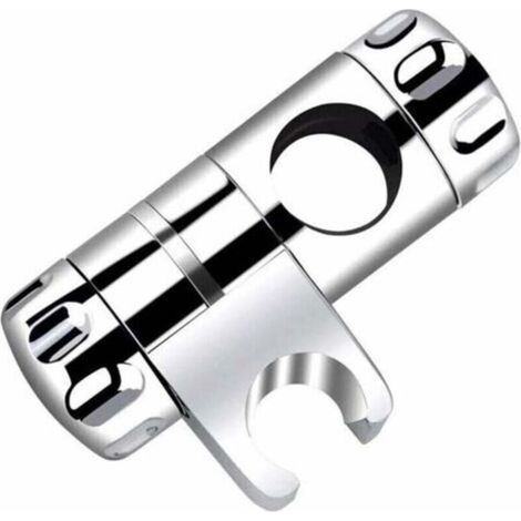 Support de Douche, Support de Douche Réglable pour Barre Murale, Support de Douche à Main Support Interchangeable Bouton de Douche 25mm Diamètre Réglable ABS Chrome