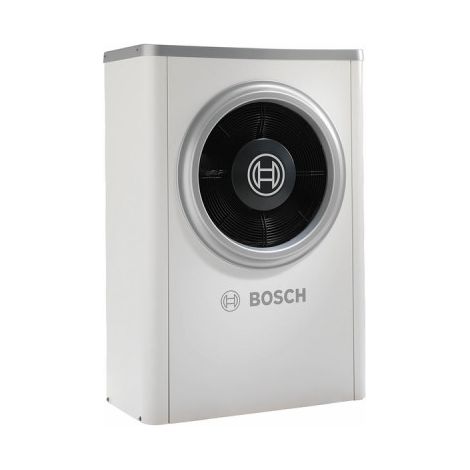 Bosch – Pompe à chaleur air eau 13 kW – COP jusqu'à 4,90 – Dimensions 1122x1695x545 mm – Installation extérieure silencieuse