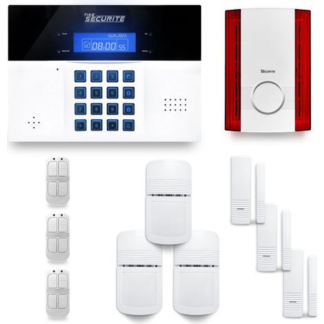 Alarme maison sans fil DNBi28 – 32 zones sans fil – Sirène extérieure – Compatible box internet – Installation simple et rapide – Tike Sécurité (1/4)