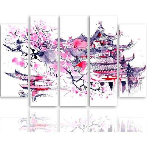 Tableau paysage japonais - 200 x 100 cm (1/5)