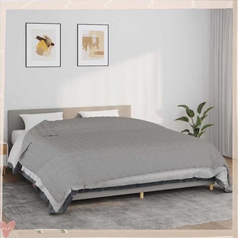 350733 Couverture lestée Gris 235x290 cm 15 kg Tissu (1/5)