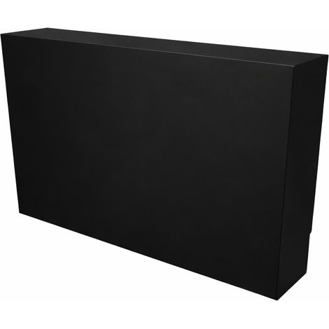 Cache nourrice plomberie ATOLE en acier Noir - Largeur fixe - Taille 2 : 450 x 650 x 150 mm (1/5)