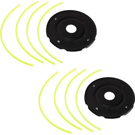 Set mit 2 Ersatz-Trimmerköpfen, Gartenzubehör, schwarz (1/5)