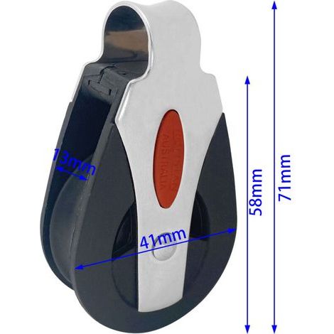 Poulie simple en acier inoxydable ABS sans anneaux de levage, poulie de levage à roulement pivotant/corde en nylon, accessoires d'accastillage marin (1/3)