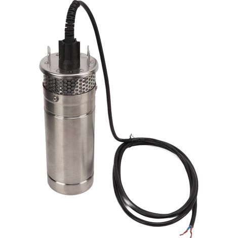 Tauchpumpe für Tiefbrunnen, hohe Förderleistung, Solarbetrieben, Edelstahlgehäuse, Kupferspule, 1/2 Zoll, 120 W, 12 V DC, 10 A (1/5)
