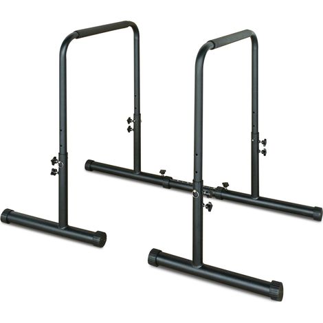 Station de barres parallèles réglables en hauteur, 78,74–99,06 cm, avec une capacité de poids jusqu'à 249 kg, adaptée à une utilisation à domicile ou... (1/5)