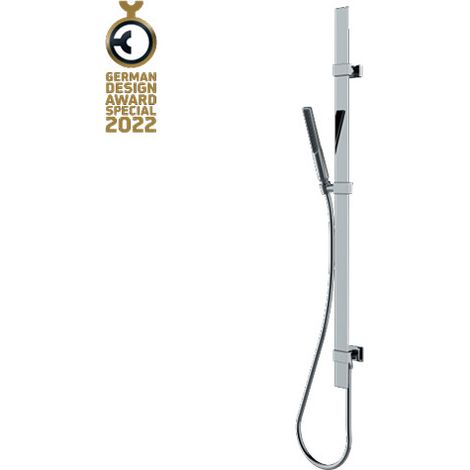 Ensemble barre de douche plate et douchette chromé Apice - Bossini D48088030