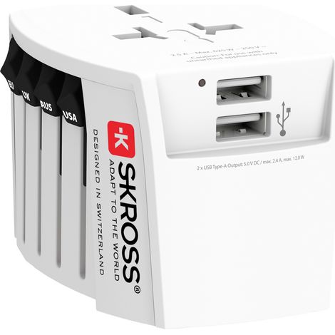 Skross 1.302960 Reiseadapter MUV USB (2xA) (1/4)