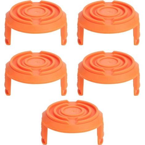 Lot de 5 couvercles de capuchon de bobine de coupe-herbe pour coupe-bordures Worx WA0010 (1/4)