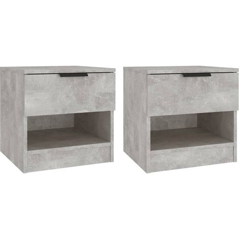 Maison Exclusive - Nachttische 2 Stk. Betongrau Holzwerkstoff