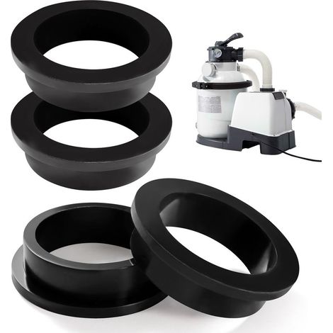 4 Pièces Joint Torique Forme L. Silicone Noir. Pour Pompe Filtre Sable Intex (1/5)