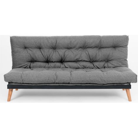 Divano letto Futon trasformabile materasso, Divano click clack con letto matrimoniale Letto reclinabile Moderno Divano Letto per Soggiorno, Studio, Salotto, Camera Colore: GRIGIO Sakè (1/5)