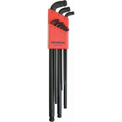 Lot de 9 clés d’angle avec double pointe à bille en métrique 1,5-10 mm  Bondhus 67099 (1/2)