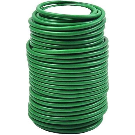 QORVA-Attache de cordon souple de jardin, attache de jardinage, cadre d'escalade de vigne végétale, fil enroulé, fil de fer recouvert de plastique, attache de fleur et d'arbre 3mm 10m