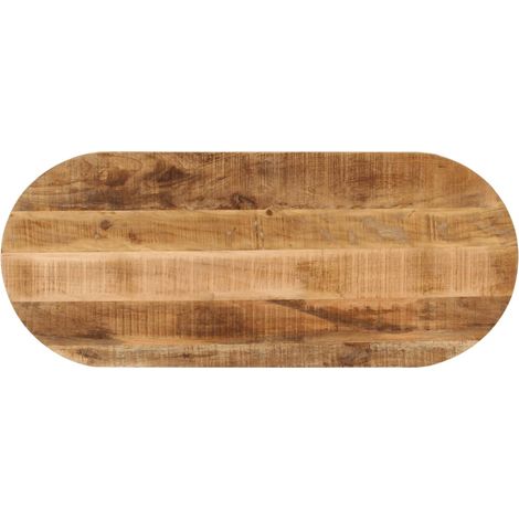 Tischplatte 110x40x3,8 cm Oval Raues Massives Mangoholz