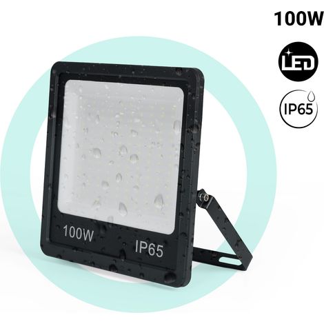 Projecteur LED d'extérieur - 100W - Noir - IP65 - Blanc Froid