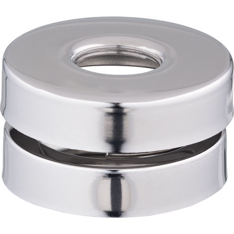Rosace ronde pour 3/4 (20x27) Chromé NOYON ET THIEBAULT  Ø68 Hauteur réglable 20 à 40 mm