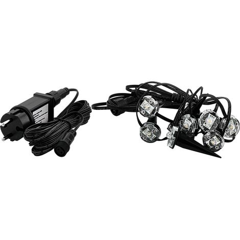 LED guirlande lumineuse extérieure, 9 lampes, matériau : plastique (1/5)