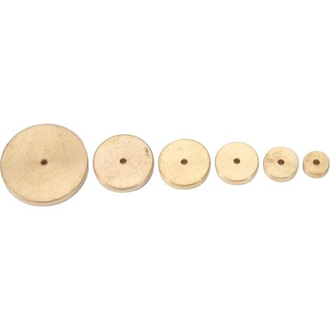 Lot de 6 outils en cuivre et laiton pour marquage de lignes, poinçons à trous étroits, kit DIY rond. (1/5)