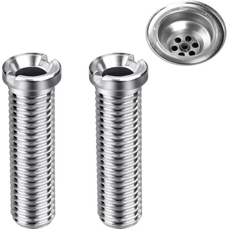 Vis Creuse - 2 Pièces - Acier Inoxydable 304 - M12x45mm - Pour Panier Tamis Évier - Argent (1/5)