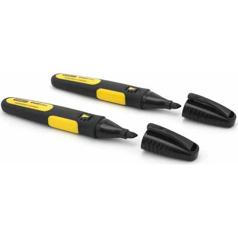 Pennarello nero, punta fine tonda, impermeabile, Stanley Fatmax 0-47-312