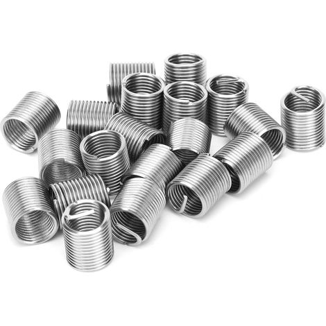 20 Pièces Douilles Filetées M12 en Acier Inoxydable, Inserts de Réparation pour Vis 1.52D