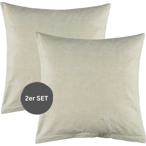 ESPRIT Renforcé Kissenbezüge HARP - 2er Set 40x40 cm, Grau
