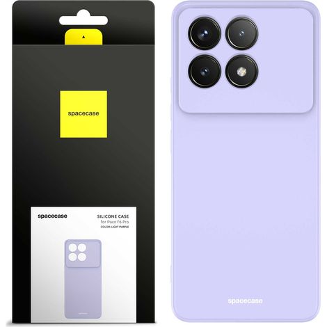 Funda de silicona Spacecase para Poco F6 Pro, color morado claro. (1/5)