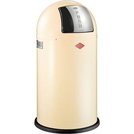 WESCO 175831-23 Pushboy Pattumiera 50 L in Acciaio Inox con Contenitore Interno Estraibile colore Mandorla