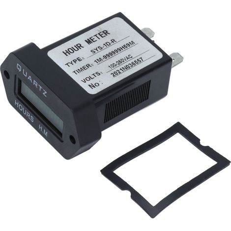 Industrial Time Counter Stable High Accuracy Digital Display Timer With Rubber Ring for Generator Excavator Lawn Mower (1/2)