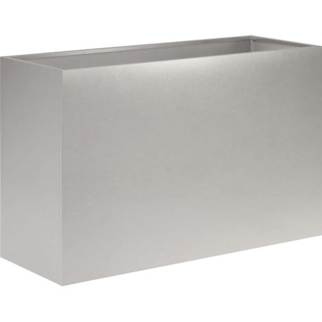 Cache-pot de jardin Argenté 80 x 30 x 40 cm Acier inoxydable vidaXL