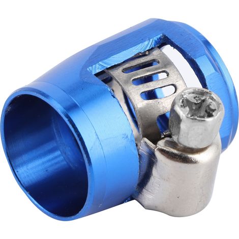 Collier de serrage en alliage d'aluminium AN6 pour durite carburant huile diesel gaz air et eau, raccord finition tuyau, bleu (1/5)