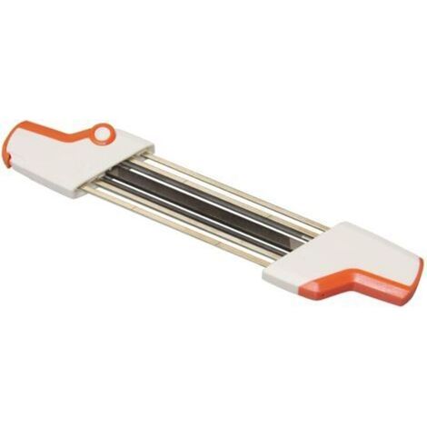Affûteur 2-en-1 4.0mm – Lime à aiguiser pour tronçonneuse Stihl 3/8P – Matériau alliage haute dureté – Aiguisage rapide et précis (1/5)