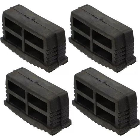 Set mit 4 Leiterstabilisierungspads, 60 x 22 mm, aus rutschfestem Gummi, für Klappleiterfüße (1/5)