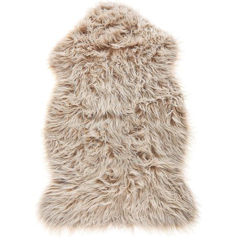 Pelle sintetica di pecora colore beige 63 x 95 cm Mungo