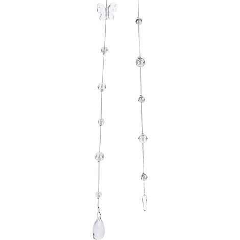 Rideau de séparation d'entrée de salon avec pendentif goutte d'eau violet et perles de cristal violettes mélangées, d'une longueur de 1 mètre et plus. (1/4)