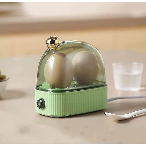 Mini cuiseur à œufs rapide multifonctionnel cuiseur à œufs électrique individuel pour petit-déjeuner, petit cuiseur à œufs vert (1/3)