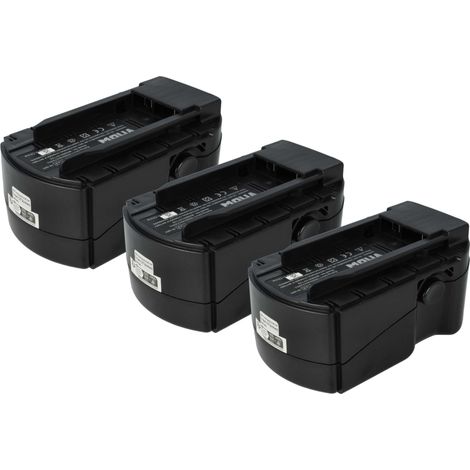vhbw 3x Akku Ersatz für Hilti B24, B 24/3.0, B 24/2.0 für Werkzeug (3000 mAh, NiMH, 24 V)