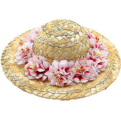 1 chapeau de paille tressé pour animal de compagnie (1/3)