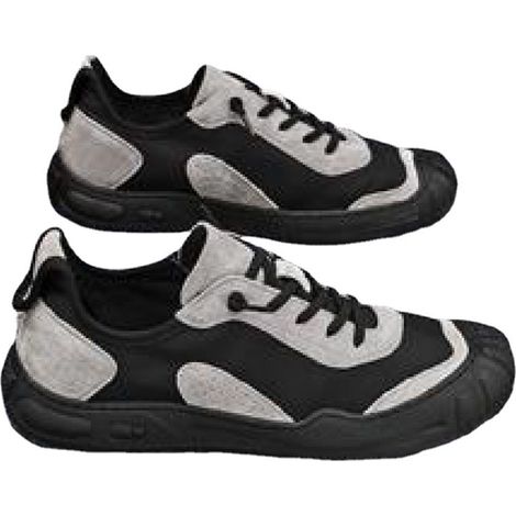 Work Shoes extra wide mens sneakers Mixed Color Thick-soled Vulcanized Shoes Men's Lace-up Thick-soled Sneakers Women's Breathable Anti-collision Work Shoes Men，Black gray， Size 44 (1/5)