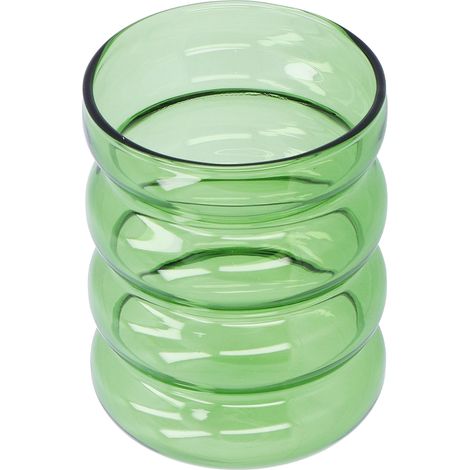 Hochhitzebeständiges Borosilikatglas, Bambusmuster, Milch-, Bier- oder Kaffeetasse, grüne Farbe, elegantes Design. (1/5)