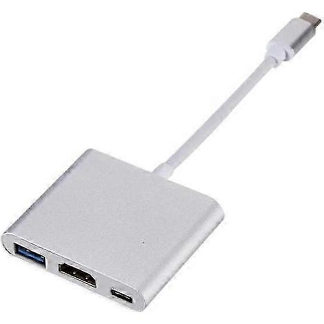Adaptateur multiport USB-C pour USB (PD), HDMI 4K et USB-C, compatible avec divers appareils