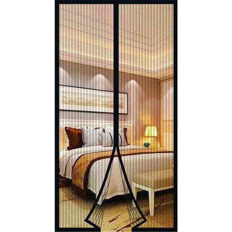 APEX - Moustiquaire Porte Fenetre Aimantée Magnetique, Rideaux Anti Mouches pour Porte, Rideaux Toile Insect Ecran, Moustiquaire Baie Vitree Coulissante, Magnétique Moustique Sans Perçage (120 x 210cm (1/5)