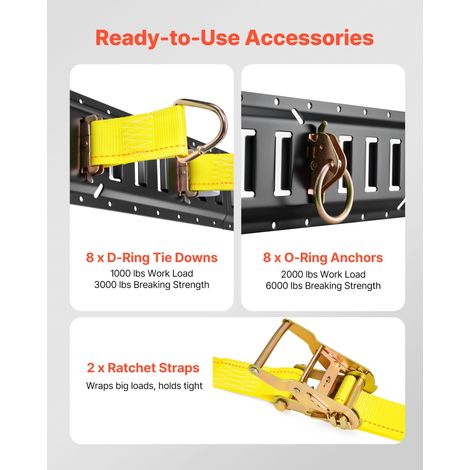 Kit Rails Arrimage E-Track - 8 Rails (1 - 5 m + 1 - 2 m + 0 (1/5)