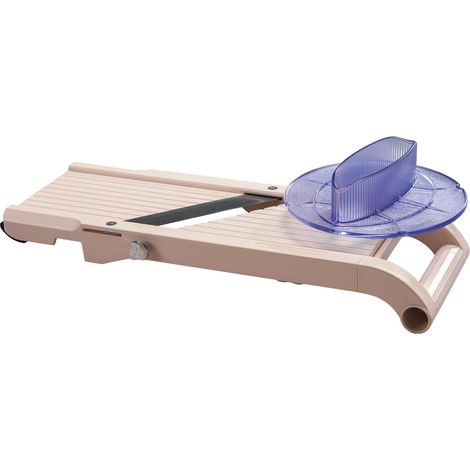 BENRINER - Mandolina Giapponese Grande Modello 95 mm con Spingi-alimento di Sicurezza - ABS e Acciaio Inossidabile - Taglia Frutta e Verdura - 3 Lame Intercambiabili da 0,5 a 8 mm - Made in Japan (1/5)